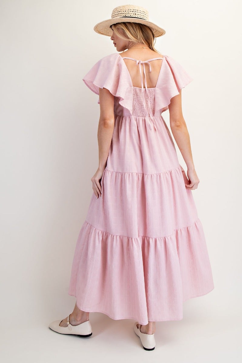 easel maxi dress Printed Cotton Poplin Maxi Dress by Easel